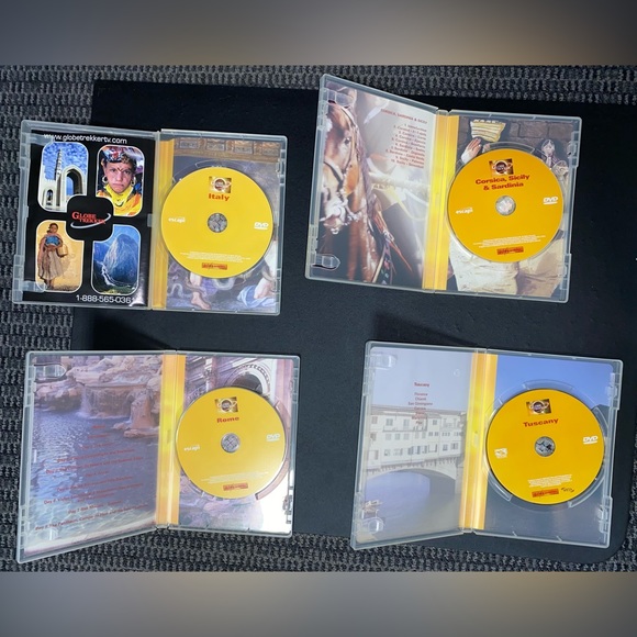 GlobeTrekker
TravelGuide DVD Set of 4
Italy,Rome,Corsica,Sicily,Sardinia,Tuscany - Picture 5 of 7